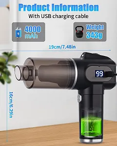 Електрична повітродувка 50000 RPM з LED підсвіткою та насадками synthetic.ua - Фото 1