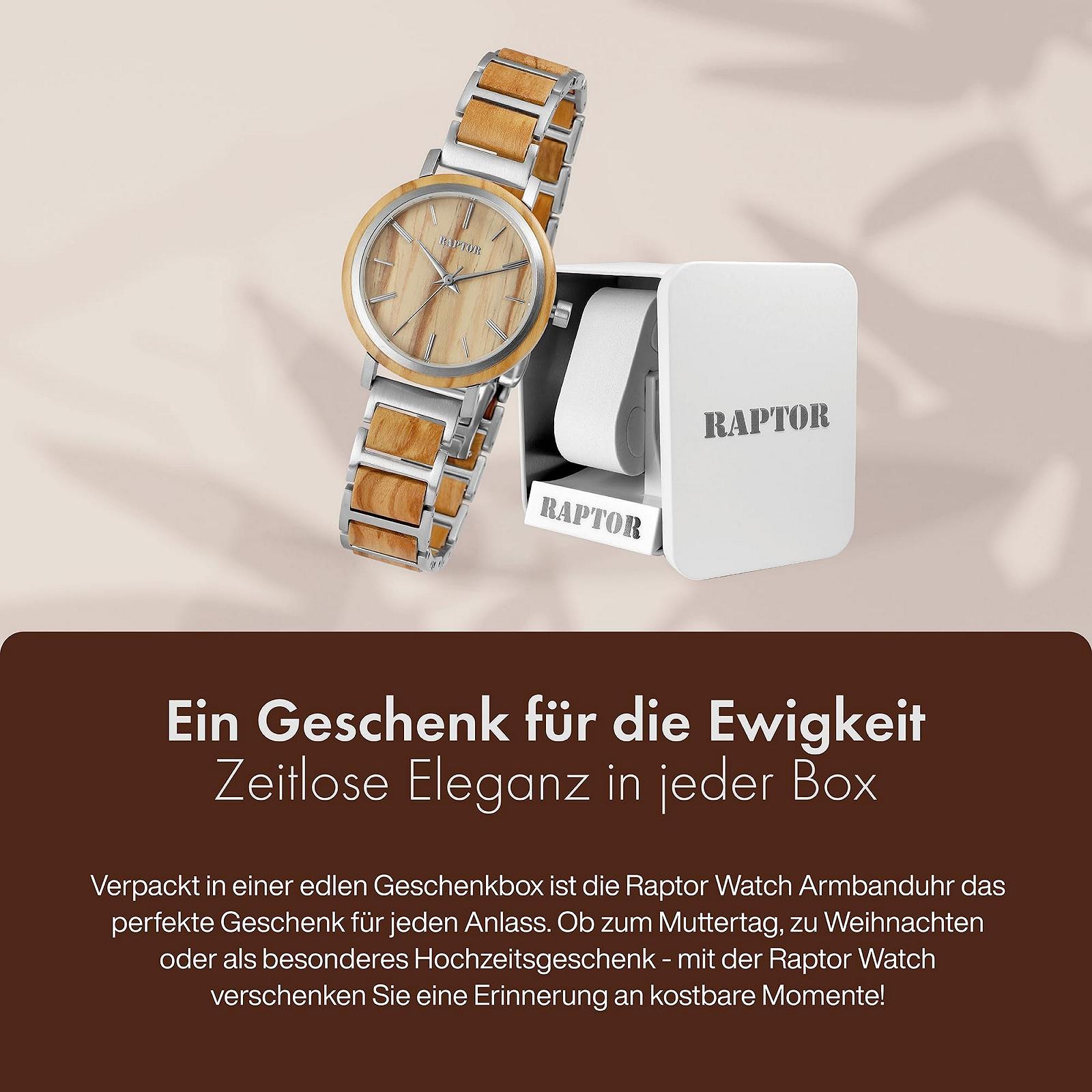 Деревянные часы Raptor Beauty RA10207 Женские Аналоговые Кварцевые, фото №6 Деревянные часы Raptor Beauty RA10207 Женские Аналоговые Кварцевые, фото №6