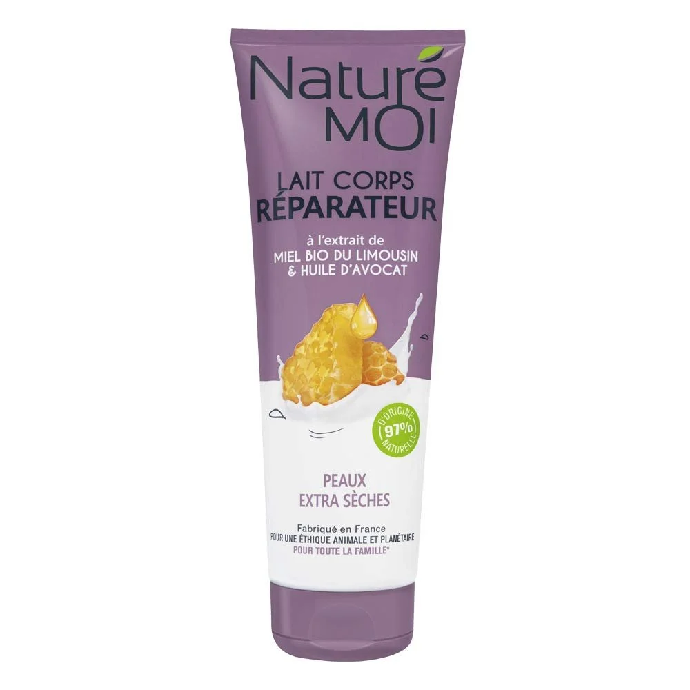 Молочко для тела Nature Moi с органическим экстрактом меда из Лимузена и маслом авокадо - Питает и увлажняет - для очень сухой кожи - 250 мл, фото №1