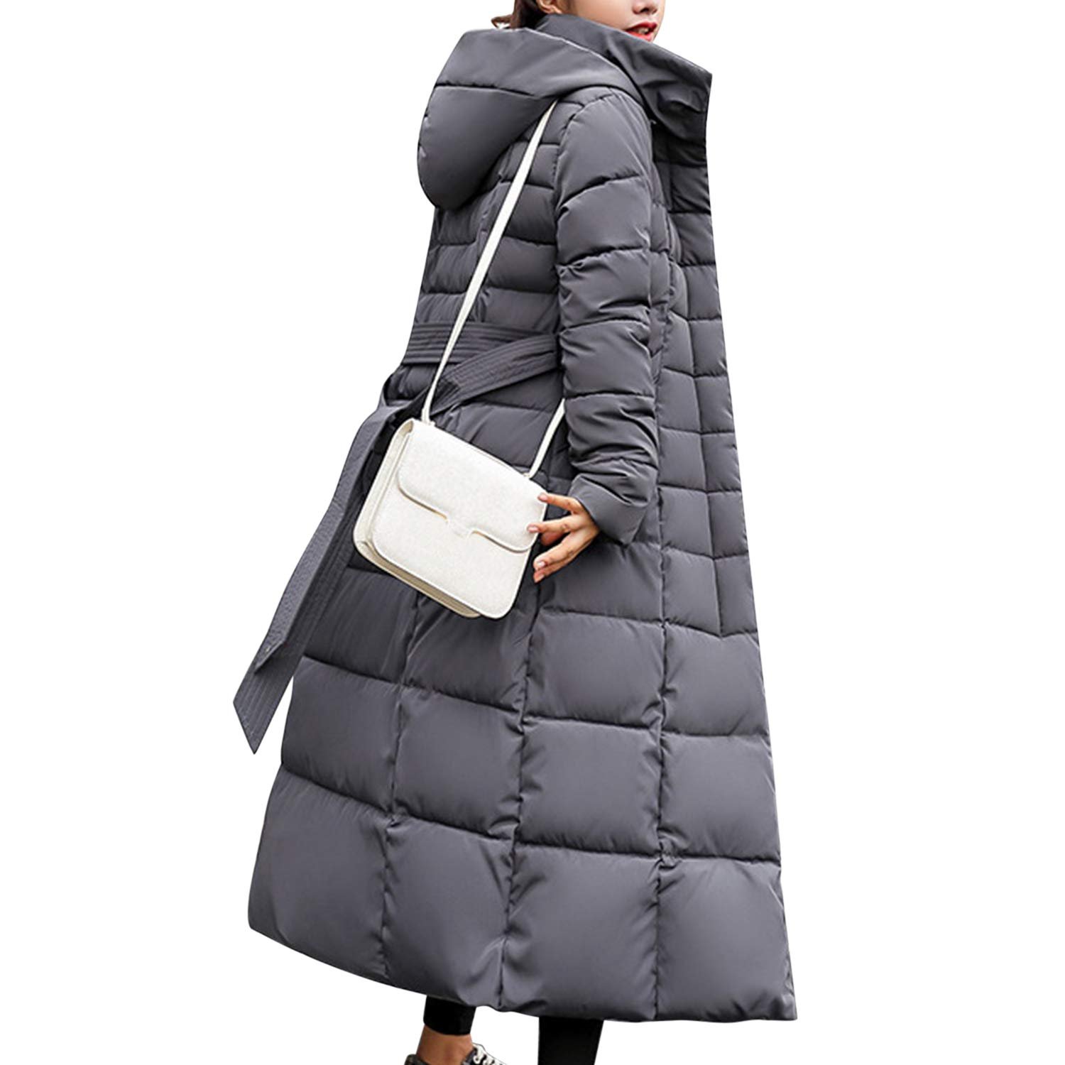 Жіноча зимова куртка Laemilia Довга з капюшоном, тепле пухове, фото №2