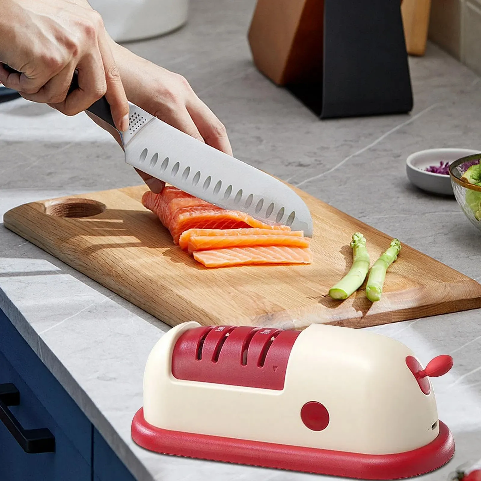 Точилка для ножей и ножниц Rechargeable Stainless Steel Ceramic, фото №3