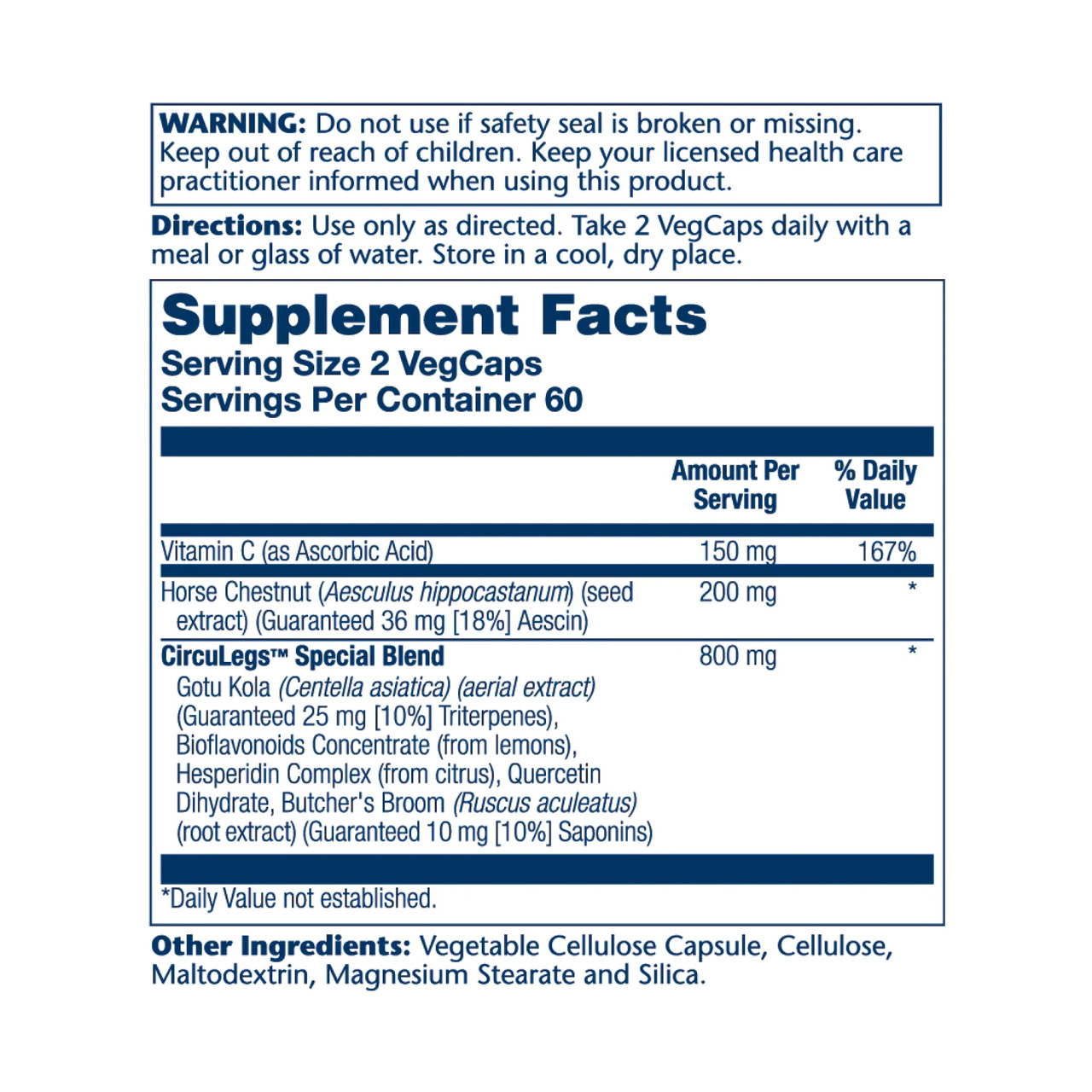 CircuLegs Circulation Support 200mg 120 vcaps, фото №2