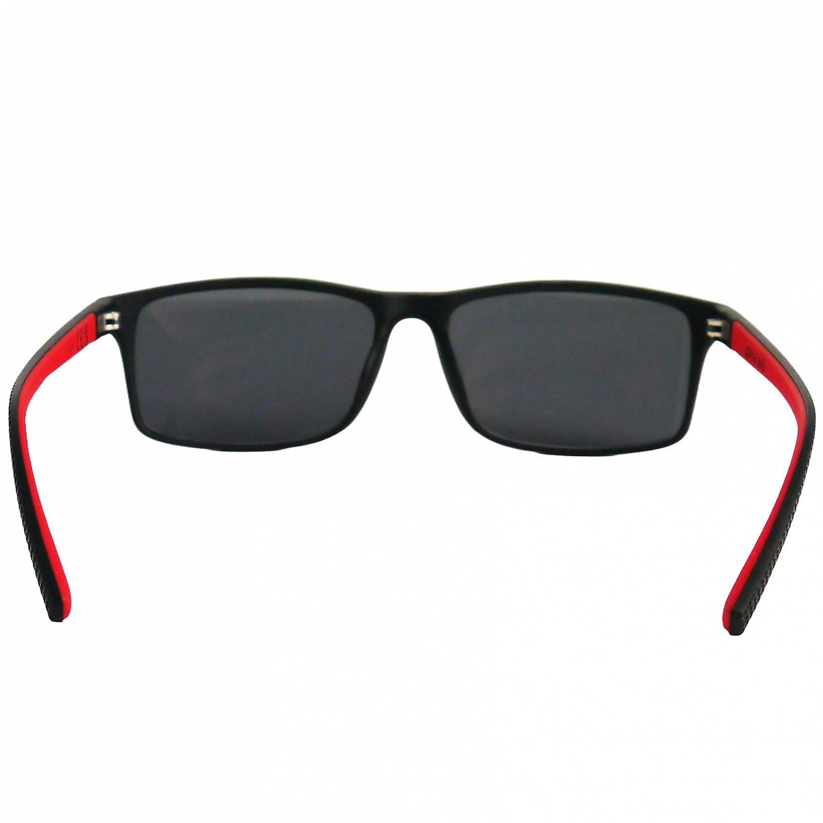 Сонцезахисні окуляри Rectangular Mini Brille Flex Чорний/Червоний, фото №8