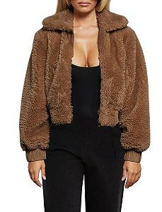 Пальто FANCYINN Жіноча зимова Teddy з лацканами - Фото 1