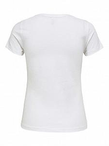 Футболка ONLLUX LIFE FIT TOP BOX JRS 15231606-Bright  ONLY Білий XS synthetic.ua - Фото 1