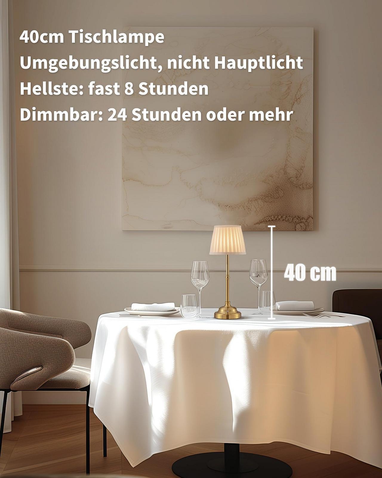 Настільна лампа LED Wireless Vintage 4000 мАг Акумуляторна Золотий і Бежевий, фото №2