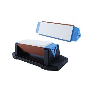 Точилка для ножів Gorise 400/1000/3000 керамічна з направляючою кута та нековзною основою synthetic.ua - Фото 1