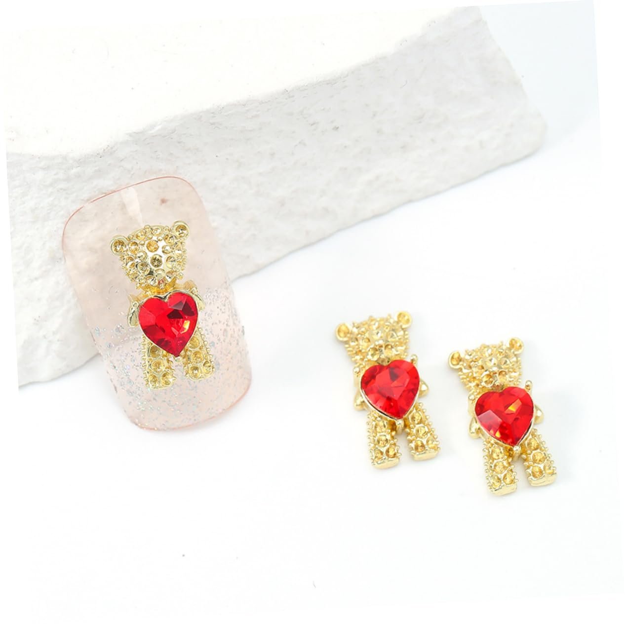 Стрази для нігтів Ведмедик 3D Шарми, фото №8