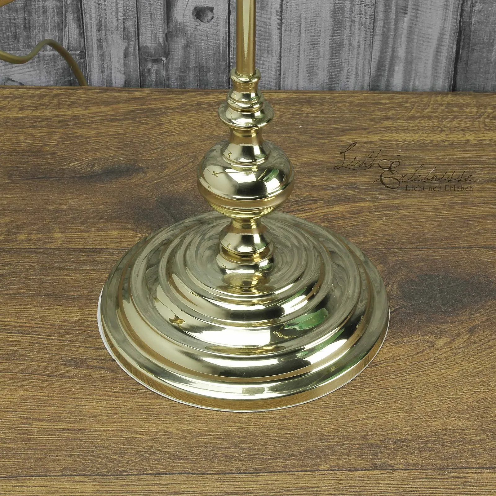 Настільна лампа Licht-Erlebnisse Banker Lamp 47 см E27 Зелений Латунь, фото №8