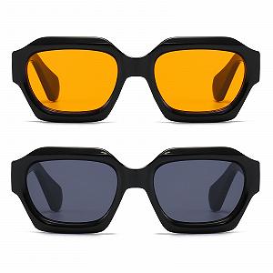 Солнцезащитные очки Квадратные Винтажные Прямоугольные LJCZKA UV400 synthetic.ua - Фото 1