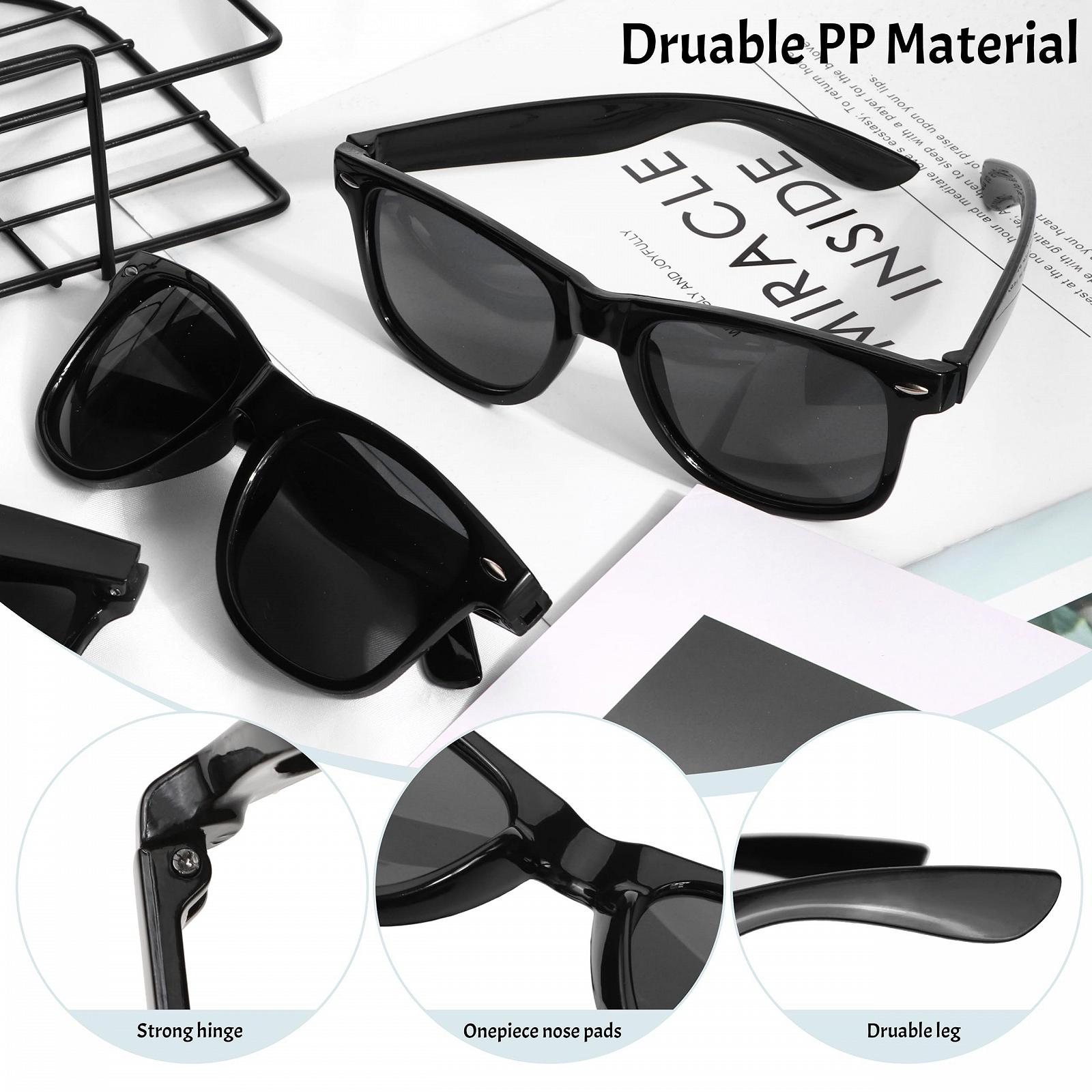 Сонцезахисні окуляри Пачка з 12 штук TYSM-CC Унісекс Ретро Класичні Чорний, фото №3