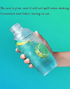 Шейкер для коктейлів Пластиковий Прозорий 700 мл synthetic.ua - Фото 1