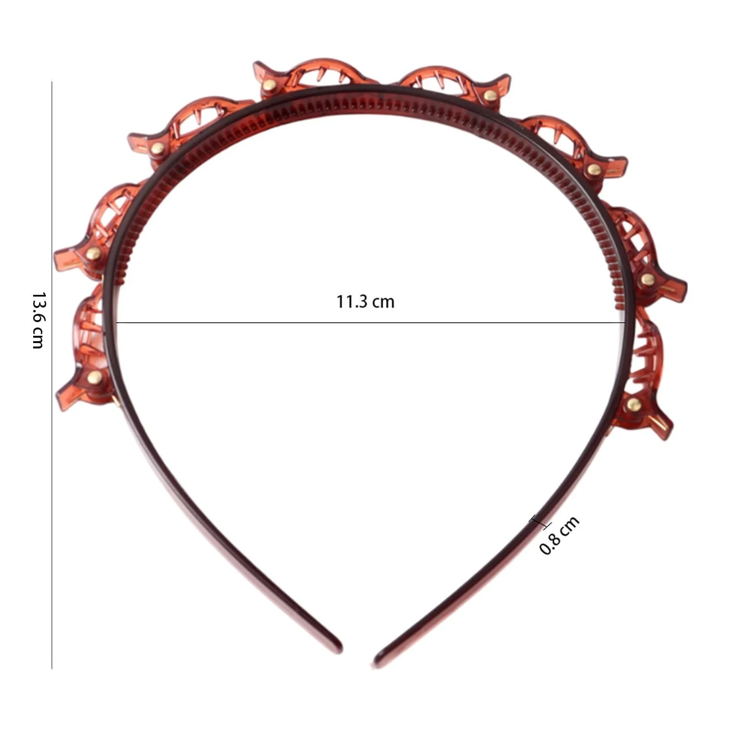 Набір з 2 обручів для волосся з затискачами, фото №2 Набір з 2 обручів для волосся з затискачами, фото №2