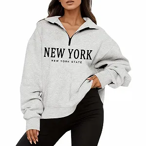 Женская Толстовка Модная с капюшоном на молнии 1/4, с длинными рукавами, спортивная, осенняя, готическая Y2K аниме 2025 - Фото 1