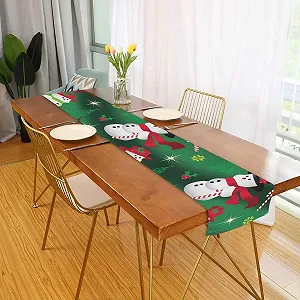 Настільна доріжка ZZCDD Snowman Long Heat Resistant Washable 13 x 70 дюймів - Фото 1
