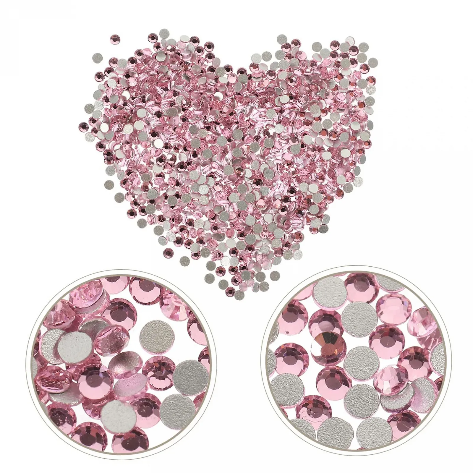 Набор страз для ногтей FRCOLOR 4 в 1, красные, розовые, стеклянные, фото №4