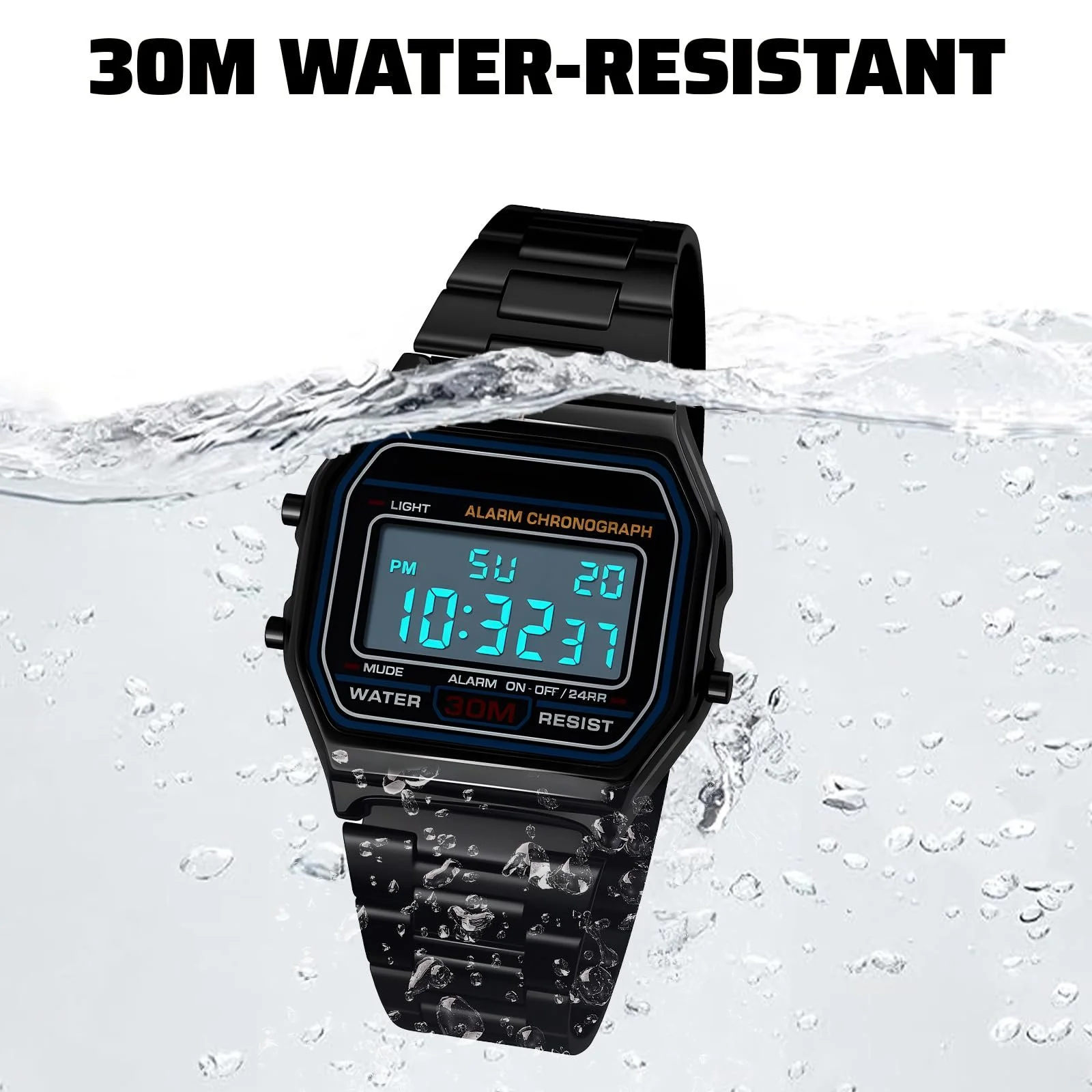 Діловий наручний годинник Nicoone, 30 м, водонепроникний, спортивний годинник, цифровий годинник, фото №4 Діловий наручний годинник Nicoone, 30 м, водонепроникний, спортивний годинник, цифровий годинник, фото №4