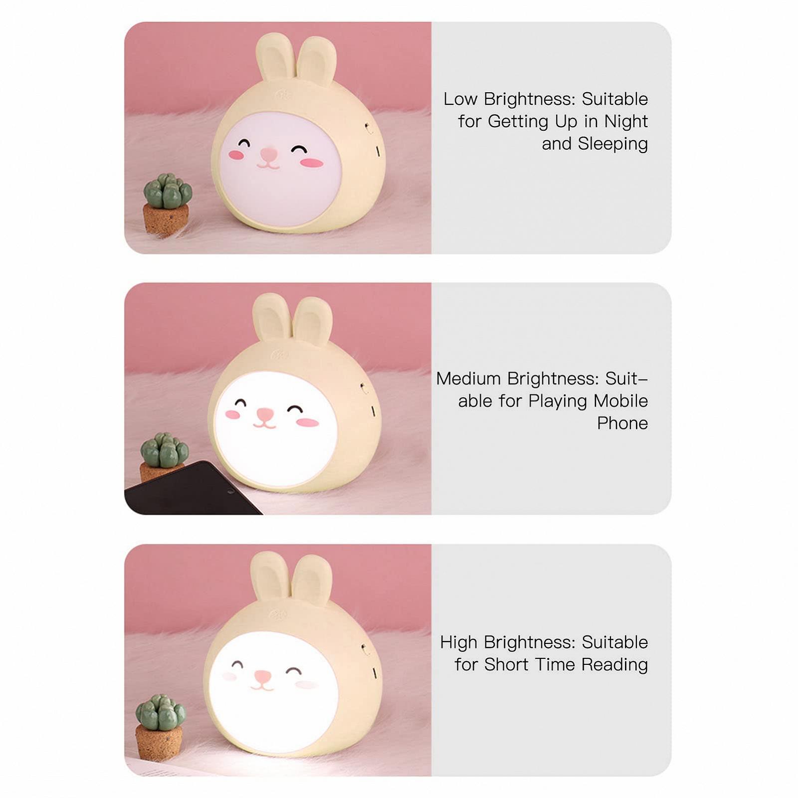 Нічник Cute Bunny Gifts Rabbit Дитяча кімната USB Переносний Лампа бічна (#2), фото №3