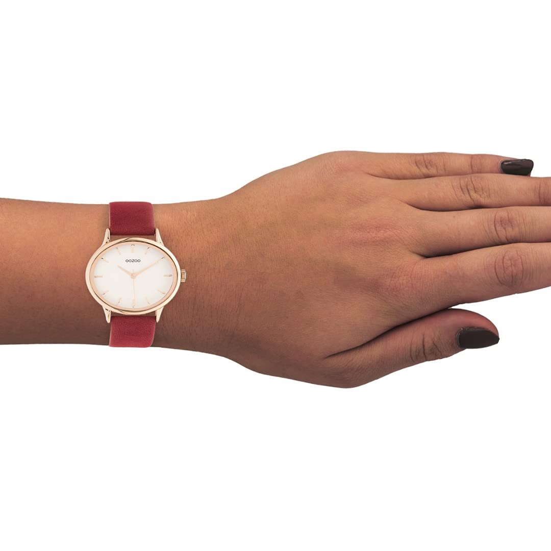 Часы Oozoo Timepieces Женские - Наручные часы с кожаным ремешком шириной 20 мм | Высококачественные часы для женщин - Элегантные аналоговые часы в овальном корпусе, фото №2