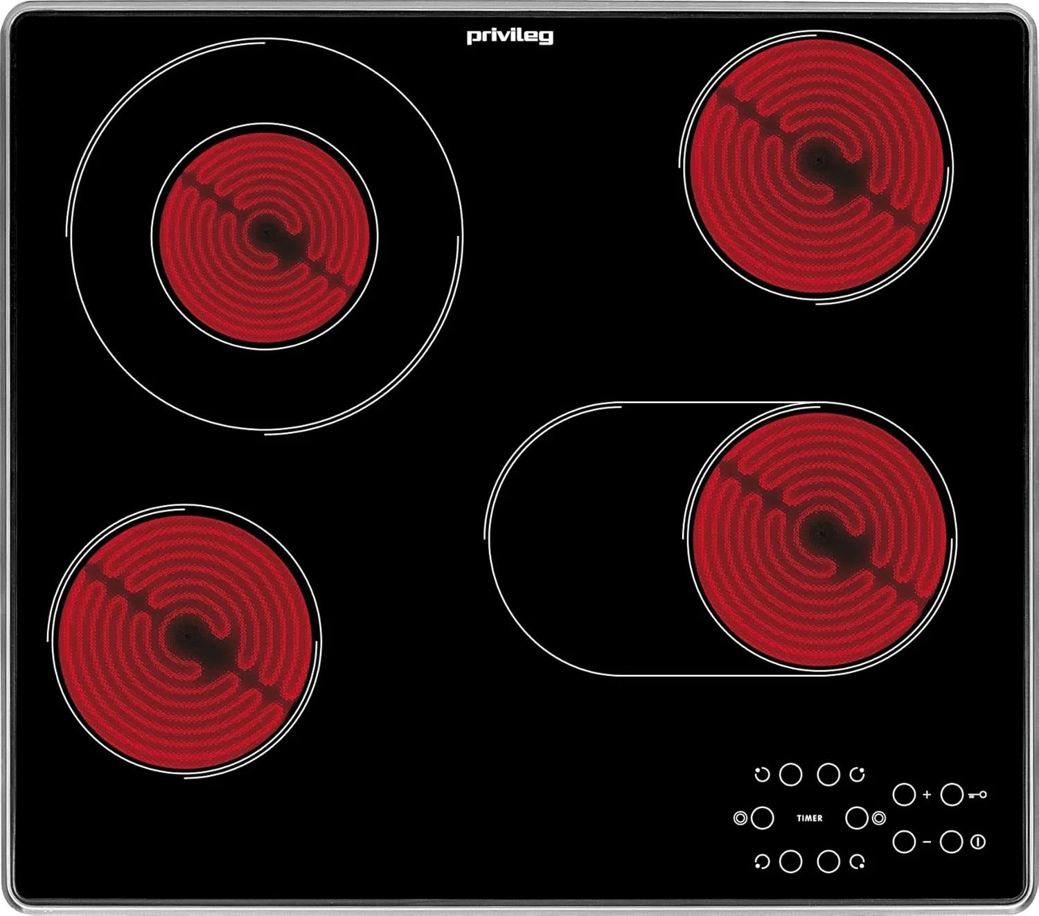 Вбудована духова шафа + варильна поверхня Privileg BAKO Turn&Go Steam 500 Silver, фото №3