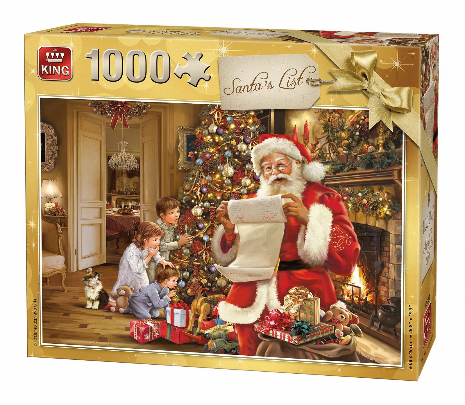 Пазл King International Santa Claus Christmas Santa List 5767 1000 деталей цветной 68 x 49 см, фото №1