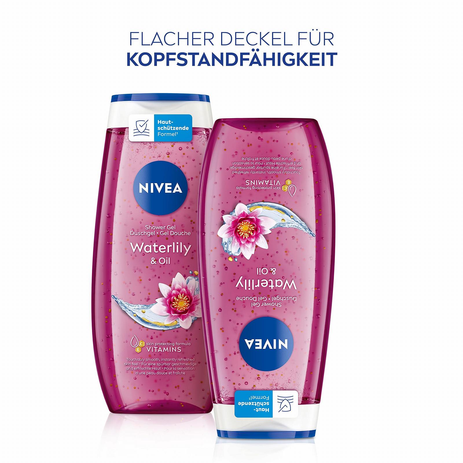 Гель для душа NIVEA Waterlily & Oil с ароматом водяной лилии и масляными гранулами 250 мл, фото №4