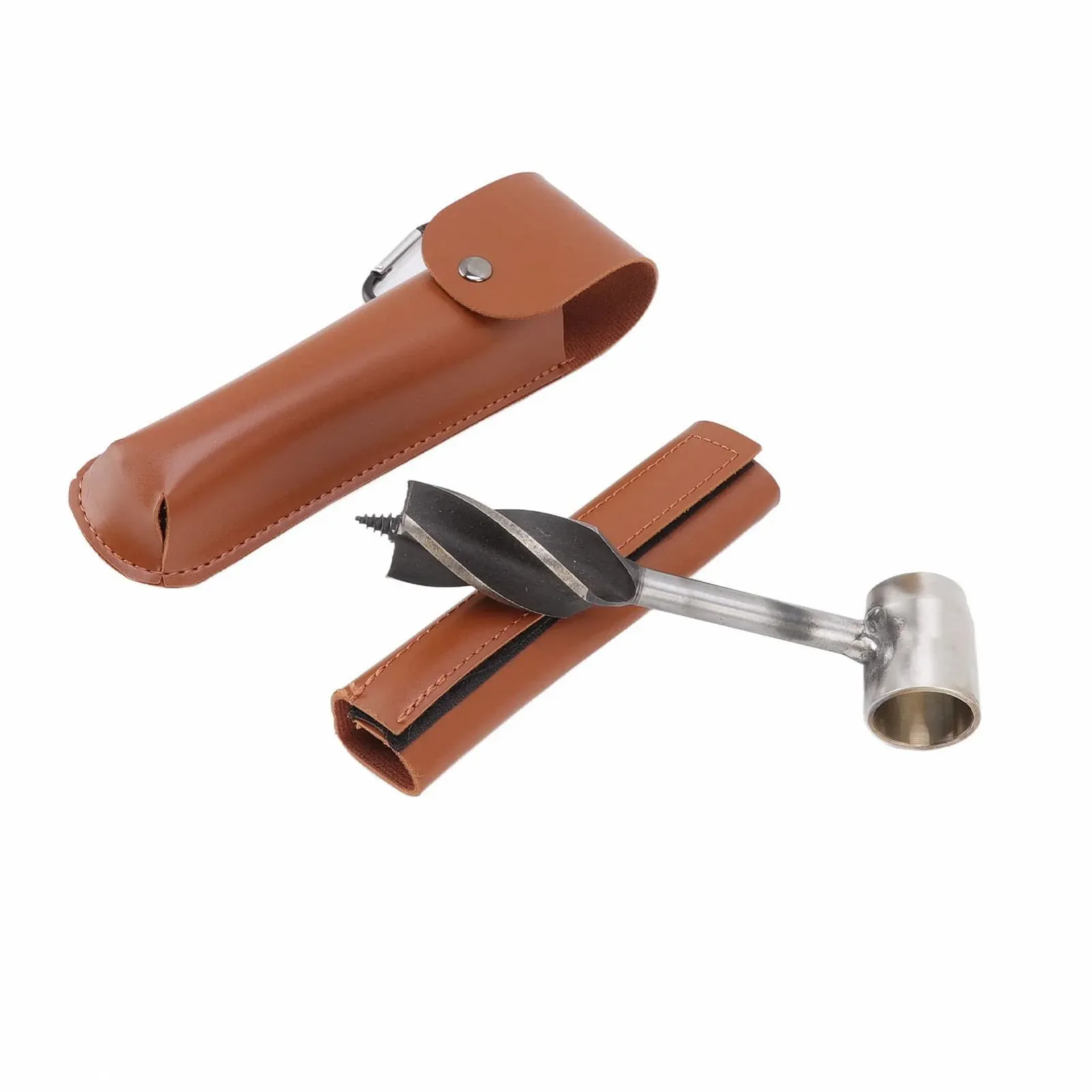 Ручний дриль для виживання з нержавіючої сталі з сумкою для зберігання Коричневий, фото №6