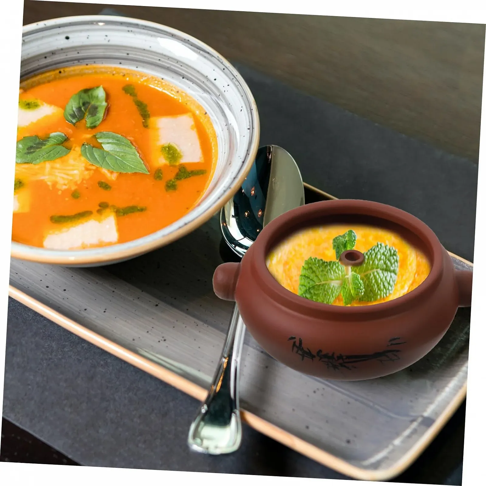 Керамічна каструля Sosoport для приготування на парі супів та каш легка в очищенні, фото №4