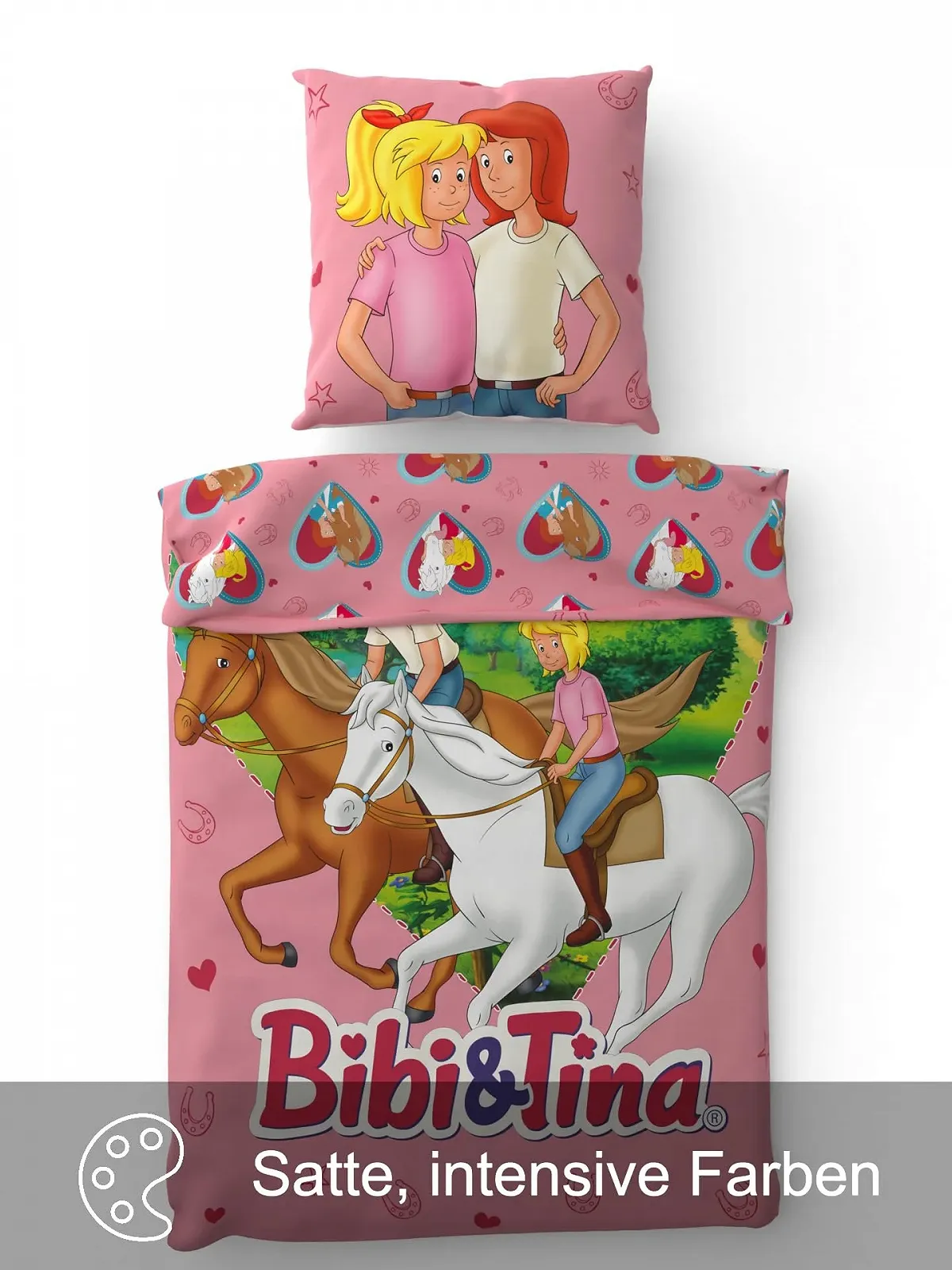 Детское Постельное белье детское SkyBrands Bibi and Tina 135 x 200 см + 80 x 80 см, 2 предмета, хлопок, фото №2