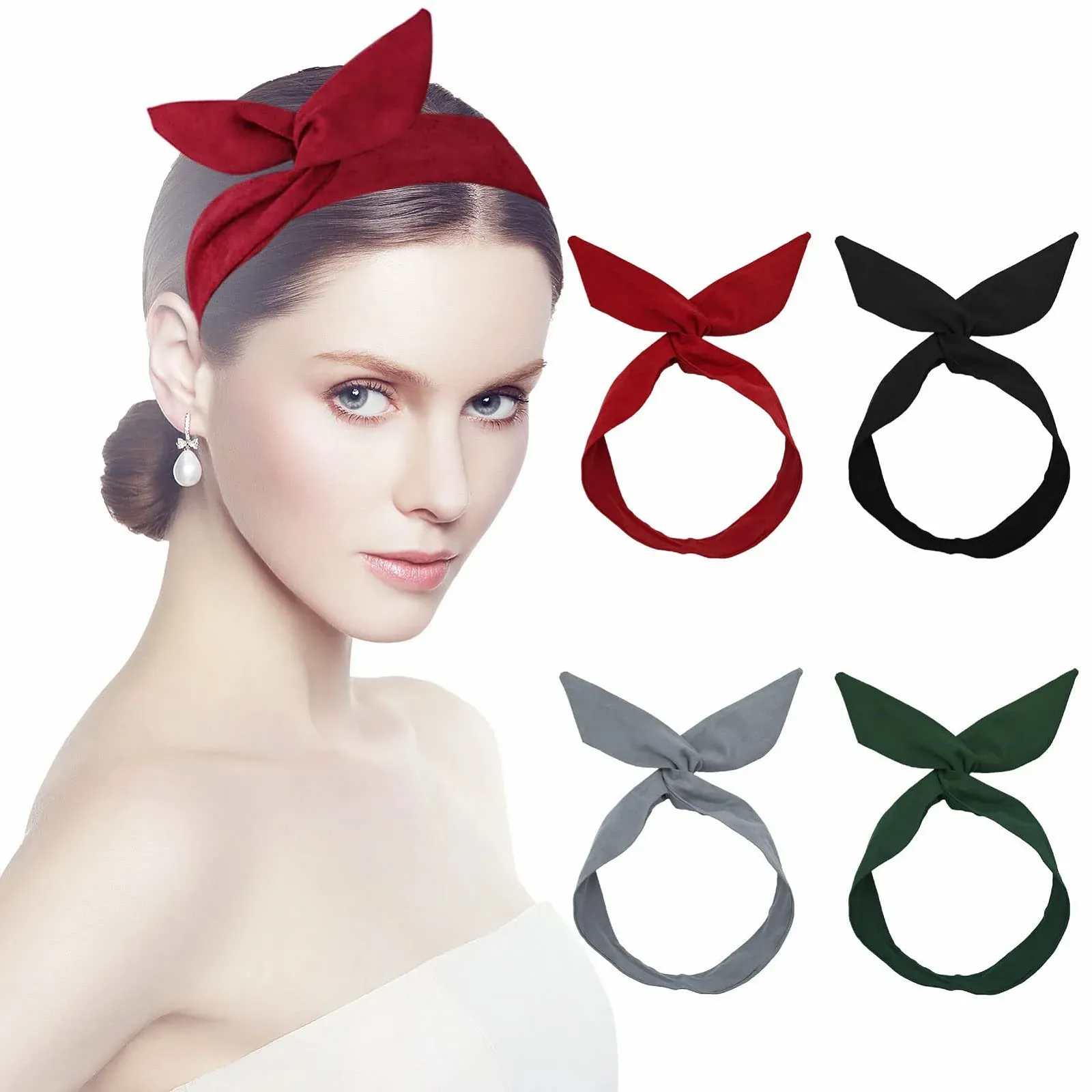 Пов'язка на голову з бантом Вінтажна Жіноча, фото №2