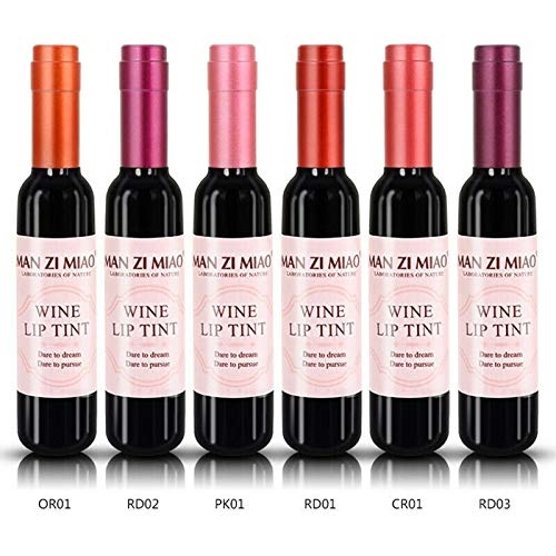 Блеск для губ CR01 Make-Up Wine Bottle Lip Tint Глэйз жидкая водостойкая долговечная 7 г, фото №4