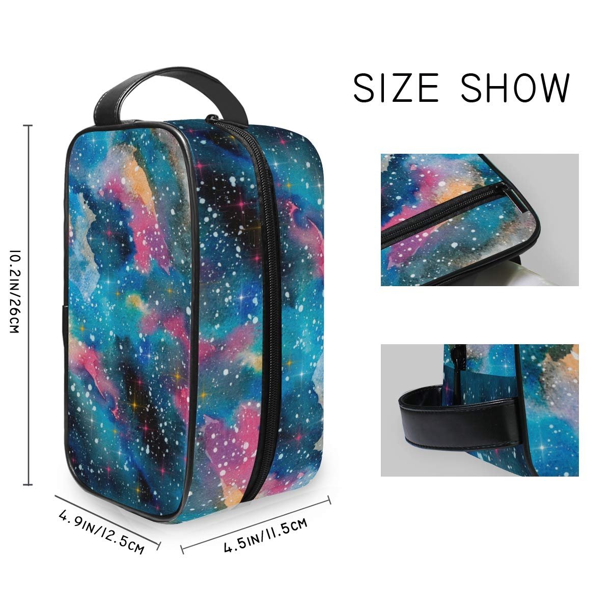Косметичка MONTOJ, косметичка для хранения, креативная косметичка с рисунком Galaxy Sky, сумка для мытья и полоскания горла для путешествий и дома, фото №4