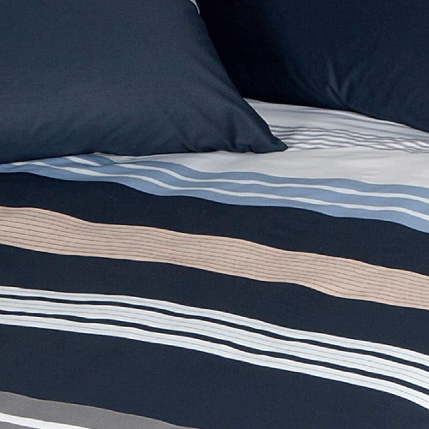 Постільна білизна Janine Mako Satin J.D. 155 x 220 см + 80 x 80 см Срібний Сіро-коричневий Пісочний, фото №5