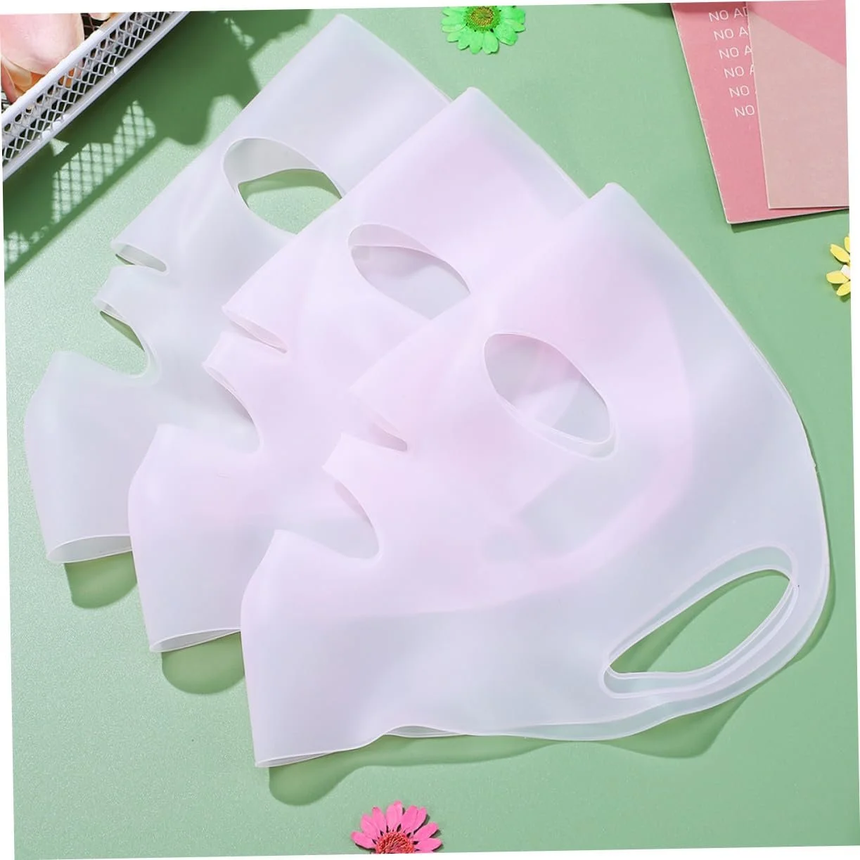 Силіконова маска HONITANO, 3 шт, рожева, фото №6