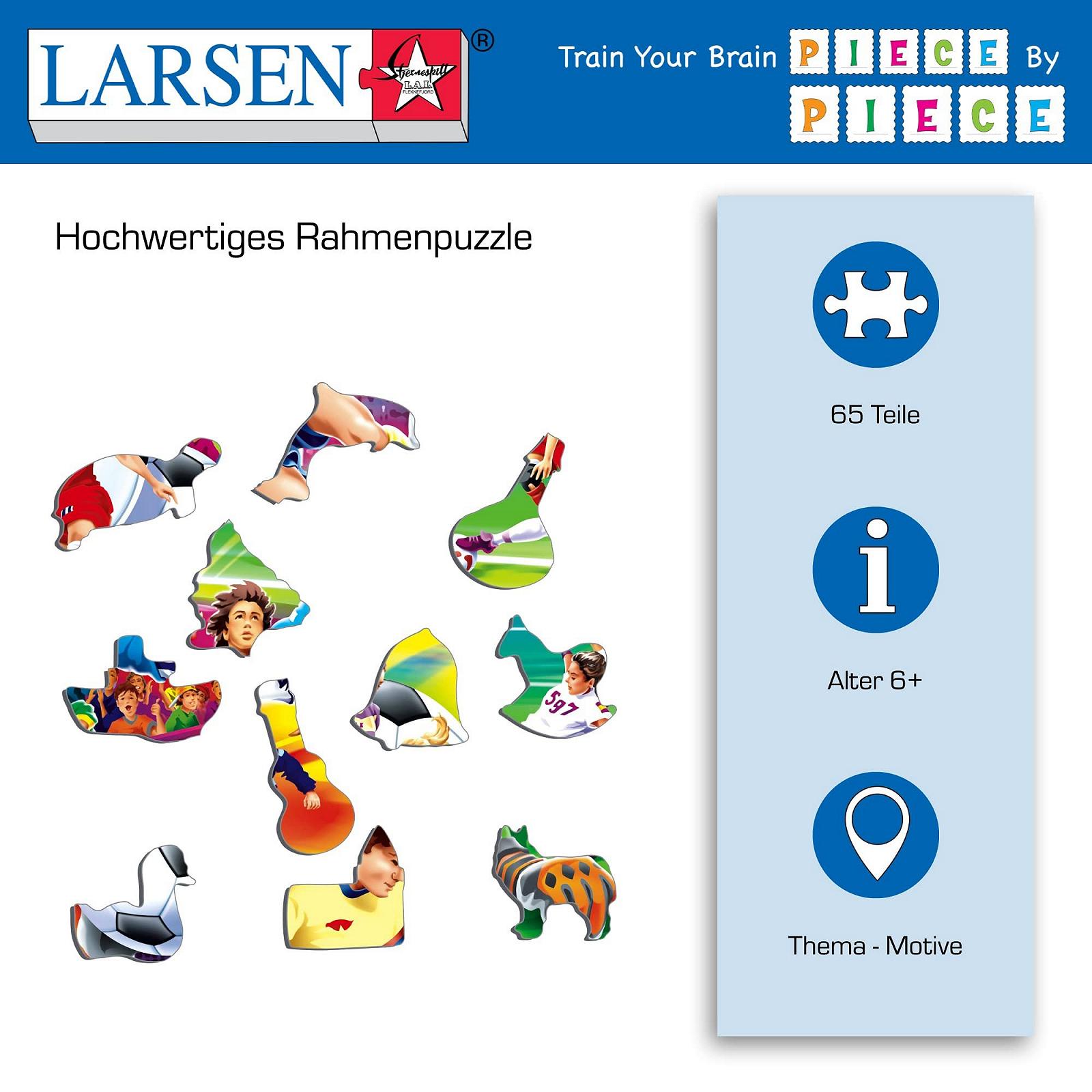 Пазл Larsen Football 65 деталей, фото №3 Пазл Larsen Football 65 деталей, фото №3