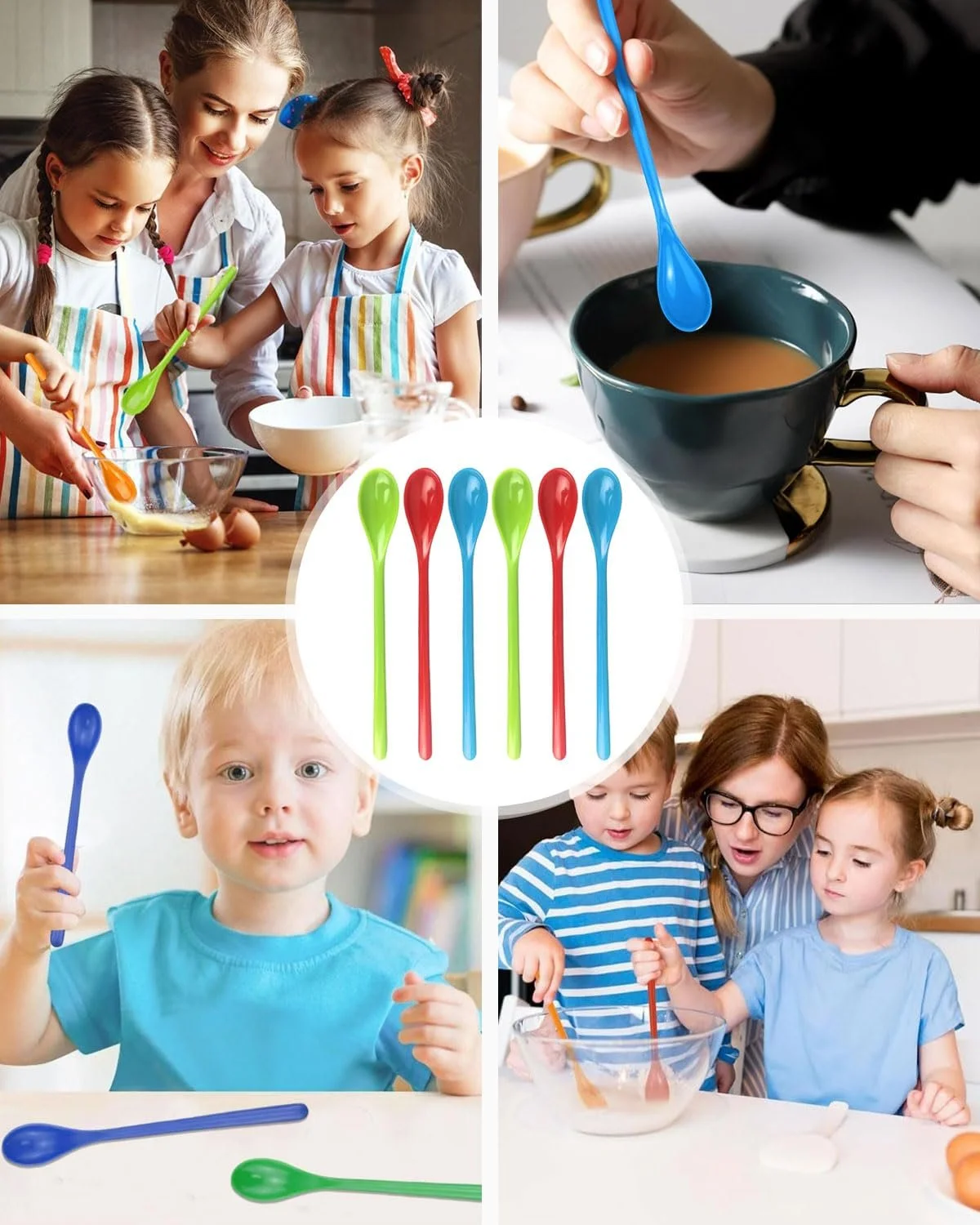 Набір пластикових ложок, 6 штук, різнокольорові, фото №6 Набір пластикових ложок, 6 штук, різнокольорові, фото №6