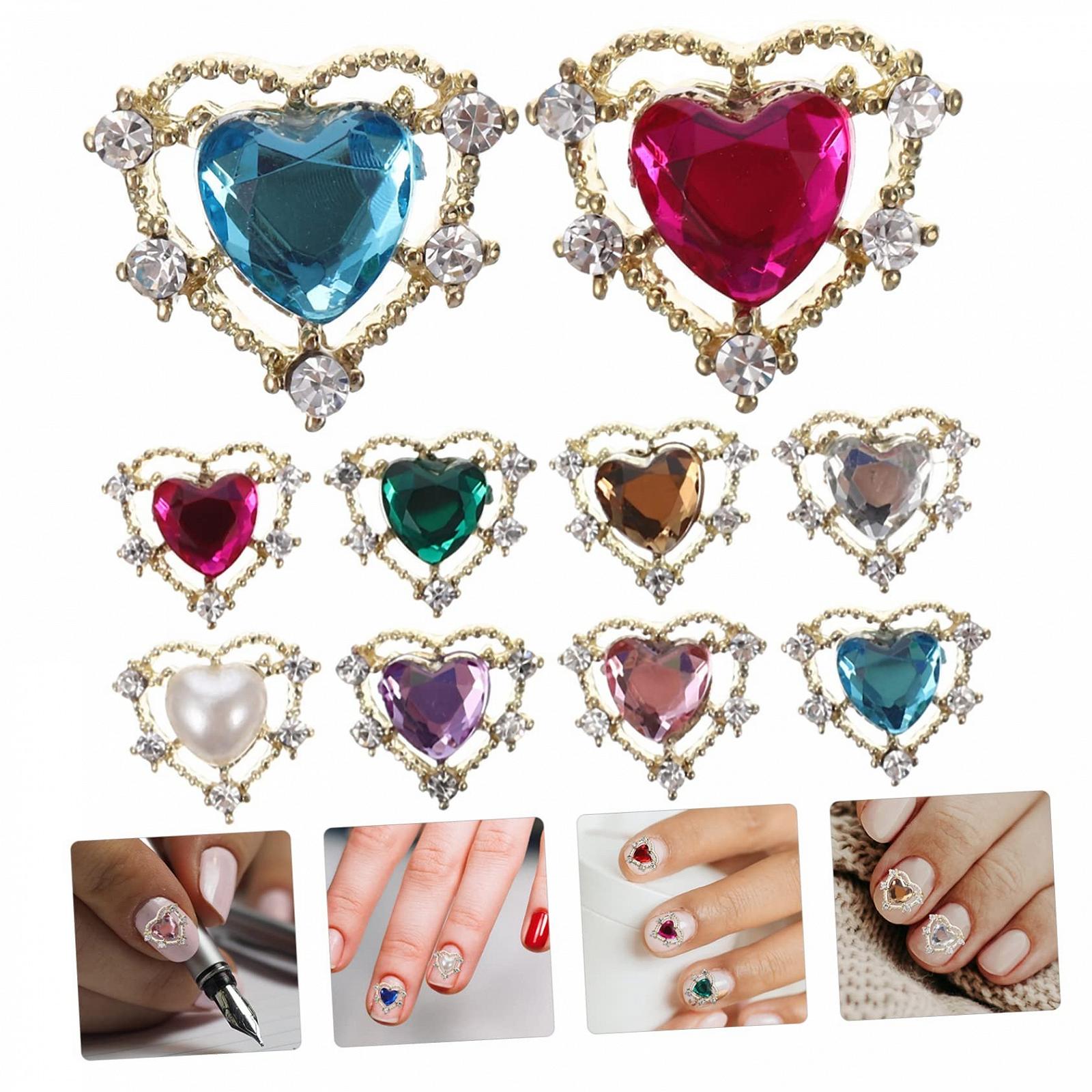 Прикраса для нігтів Серце FRCOLOR Різнокольорові, фото №7