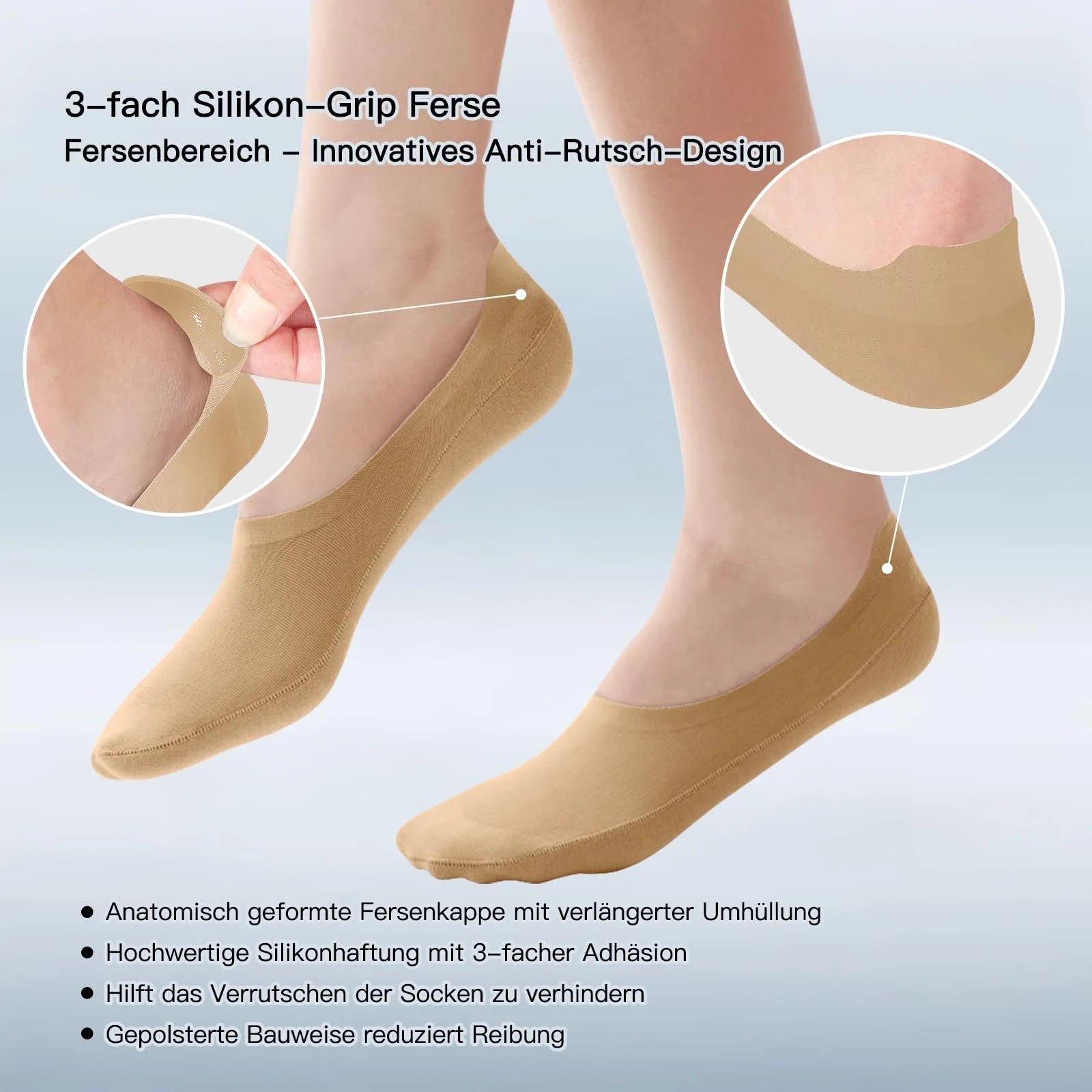 Шкарпетки-слідки C4N 2 пари Невидимі, фото №3