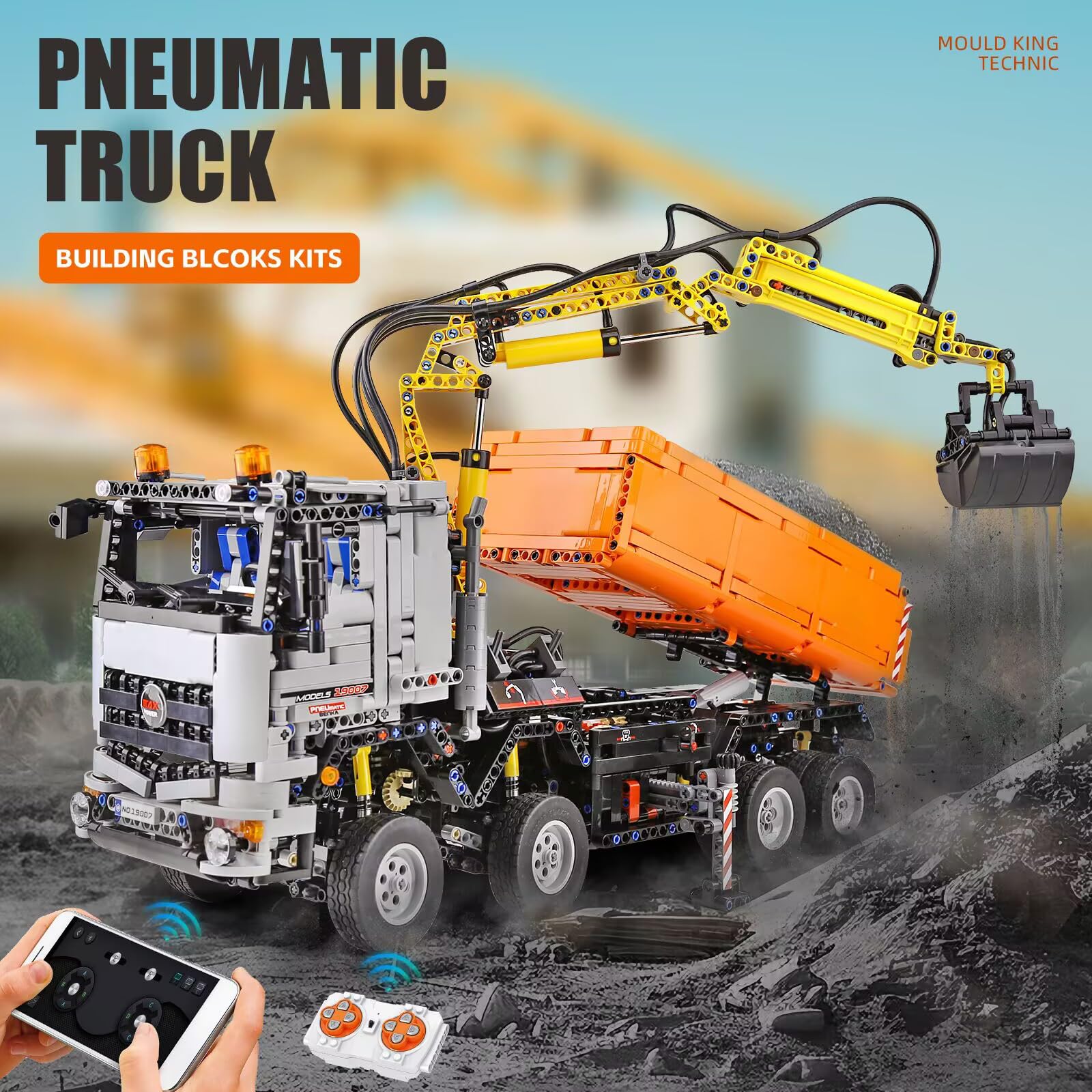 Конструктор Mould King 19007 Technic Crane Truck 2819 Деталі Пульт Дистанційного Керування, фото №2 Конструктор Mould King 19007 Technic Crane Truck 2819 Деталі Пульт Дистанційного Керування, фото №2