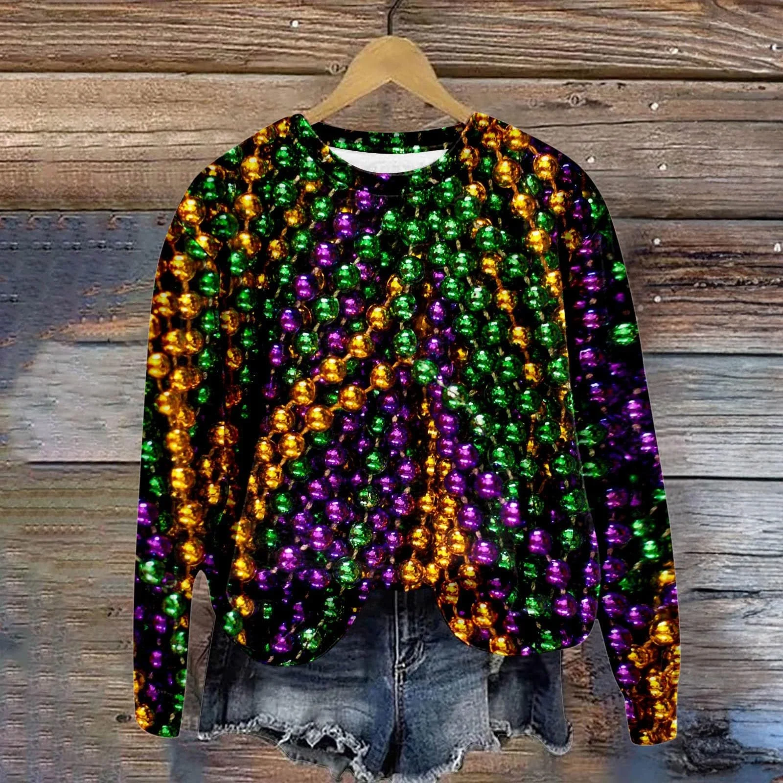 Женский свитшот 2024 с рисунком масок, одежда для вечеринок, карнавальная тематика 08, фото №5 Женский свитшот 2024 с рисунком масок, одежда для вечеринок, карнавальная тематика 08, фото №5