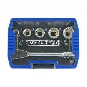 Мини отвертка MichaelPro MP012005 1/4 дюйма Micro Bit Ratchet High Torque 17 в 1 с битами, клиновидными флейтами и адаптером - Фото 1