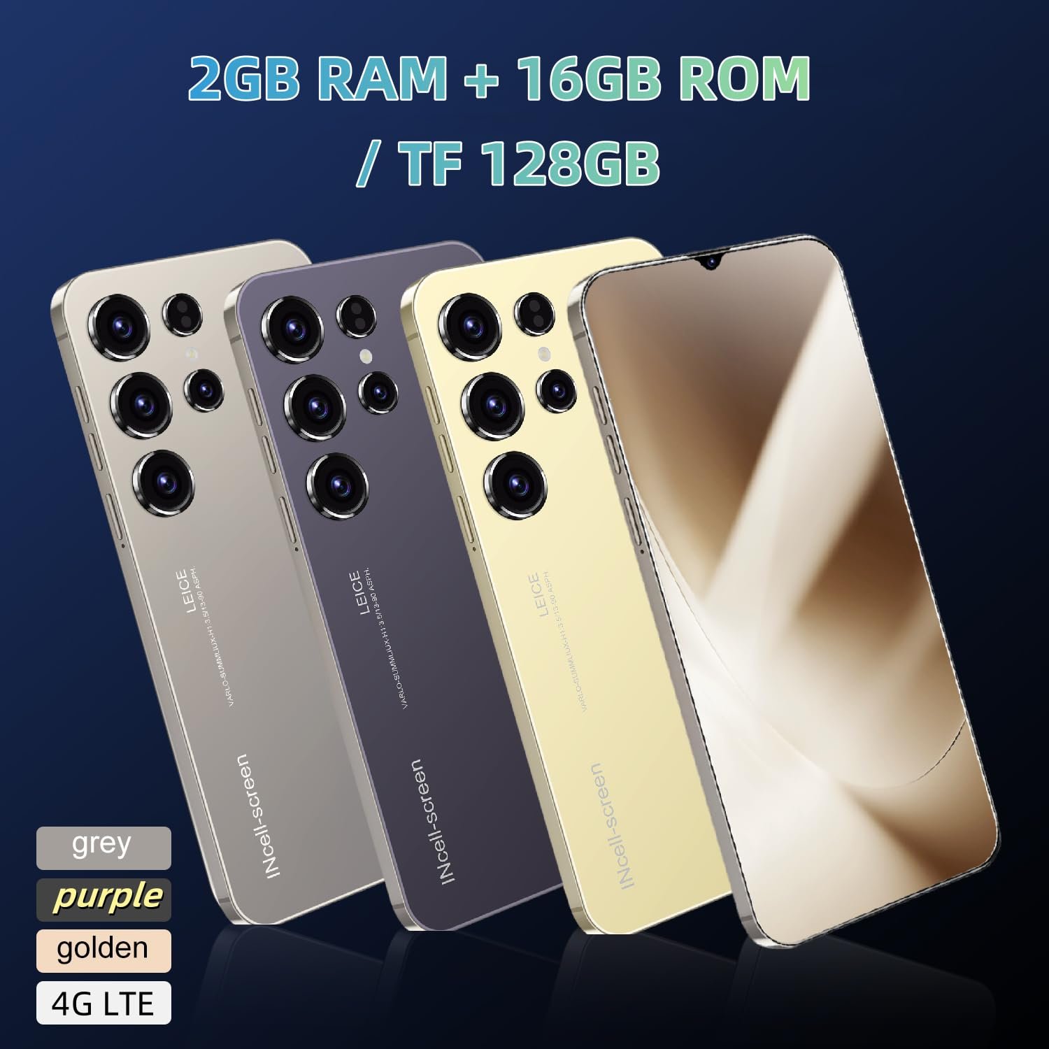 Смартфон 6.3 дюйма 2GB RAM 16GB ROM 2Мп + 8Мп 4G LTE Dual SIM Пурпурный, фото №7