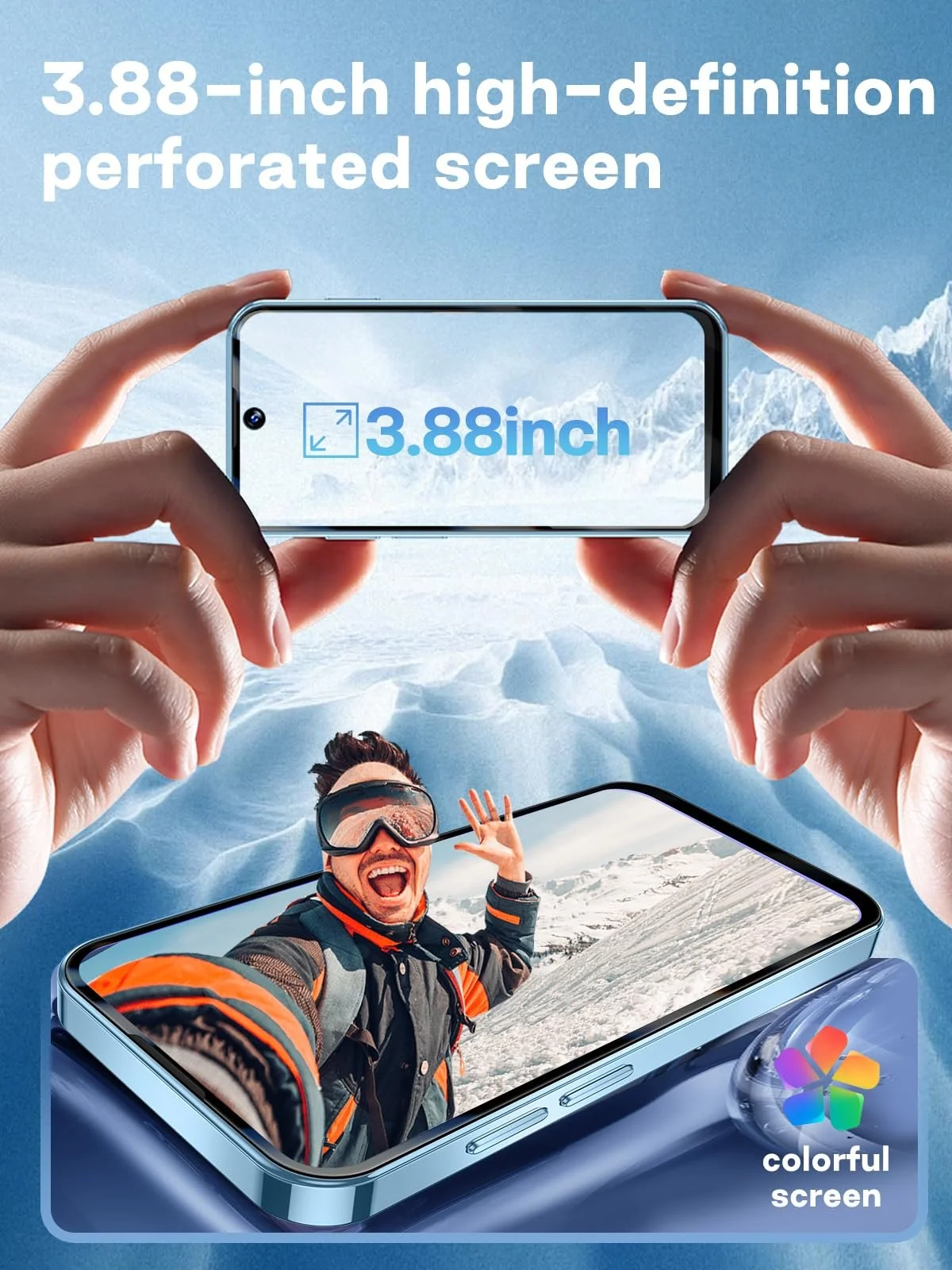 Міні-смартфон YOHOPE 4G 3.88 дюйма HD Dual SIM 1950 mAh Face ID Black, фото №4
