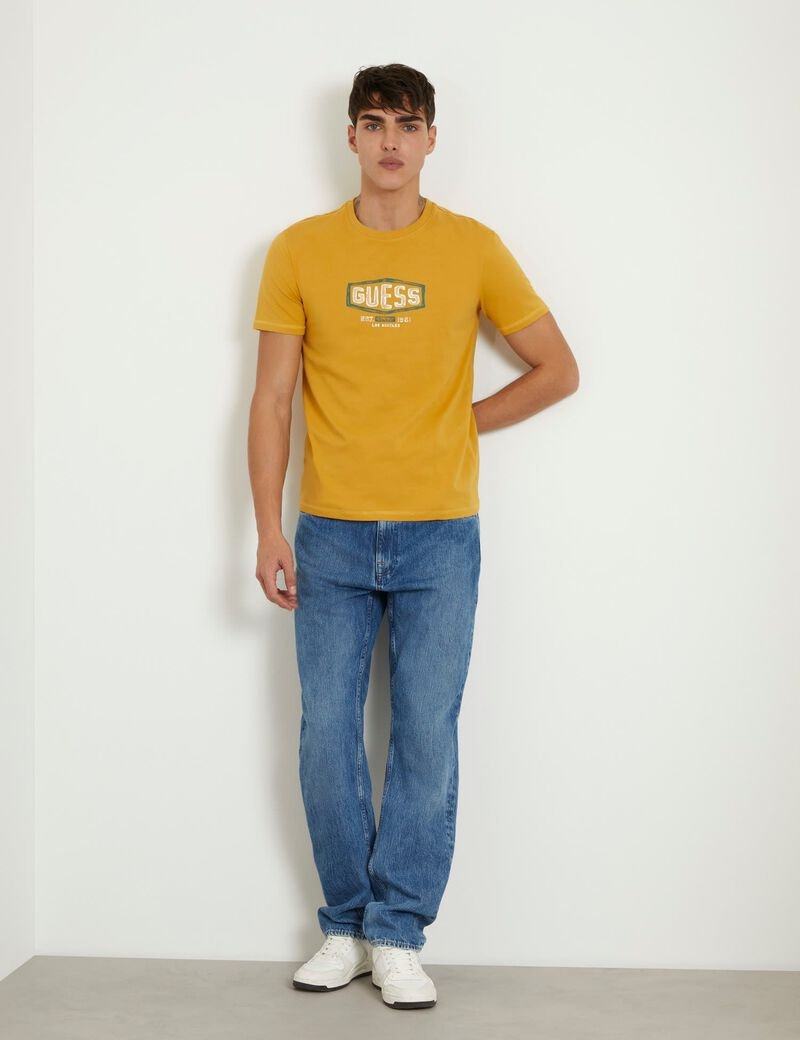 Мужская футболка Guess Jeans, оранжевая, L, фото №4 Мужская футболка Guess Jeans, оранжевая, L, фото №4