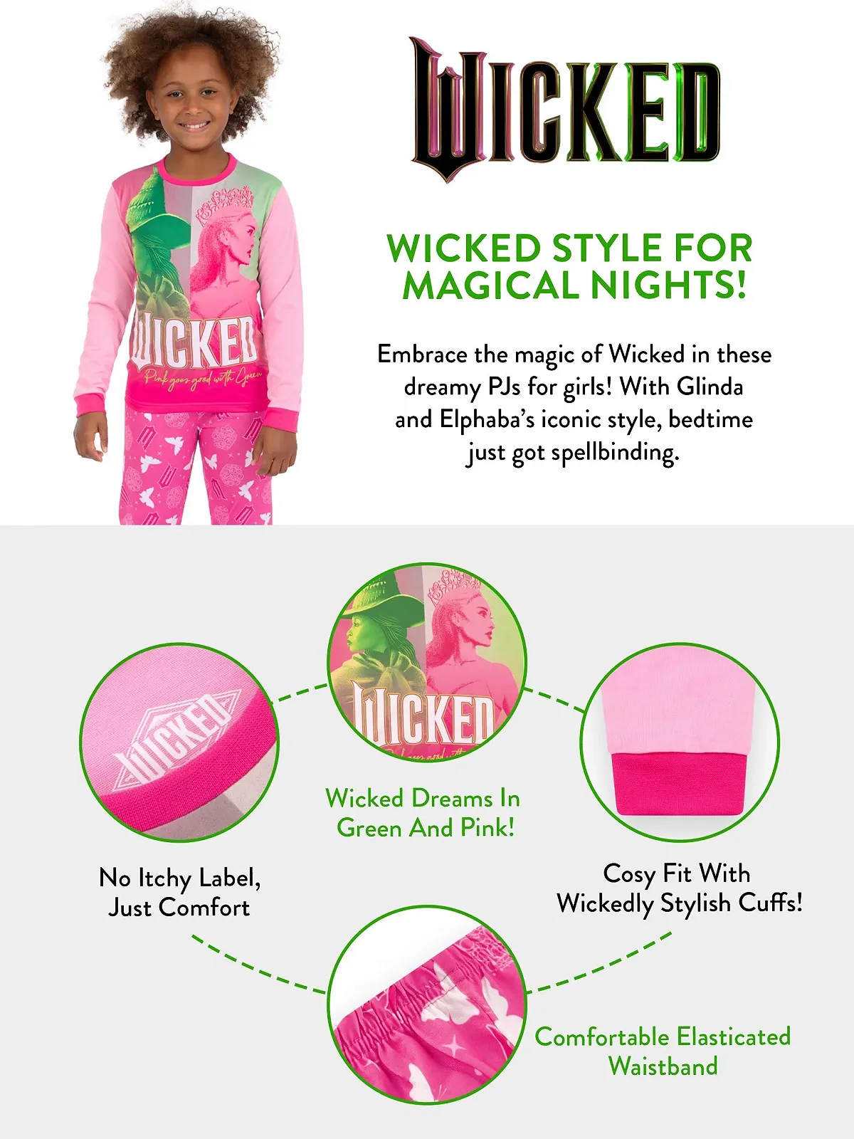 Пижама Wicked Movie для девочек, фото №6 Пижама Wicked Movie для девочек, фото №6