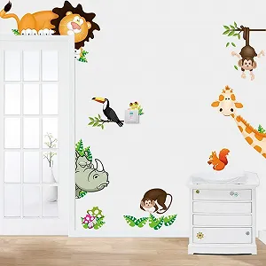 Наклейка на стіну WandSticker4U Safari Animals самоклеюча synthetic.ua - Фото 1