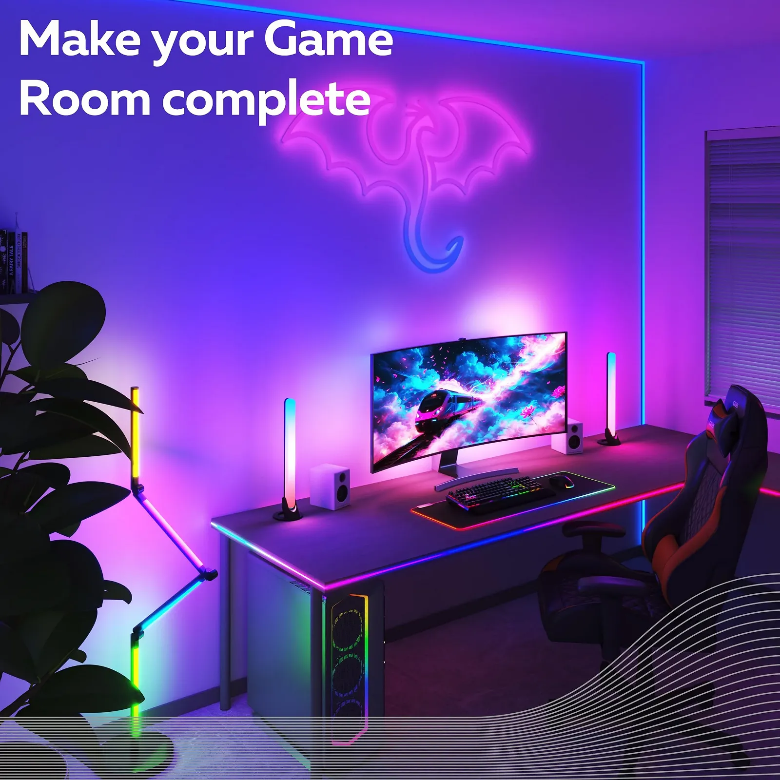 Світлодіодна панель для монітора CALEX Gaming LightBar RGBIC Razer Chroma Синхронізація з ПК, фото №3