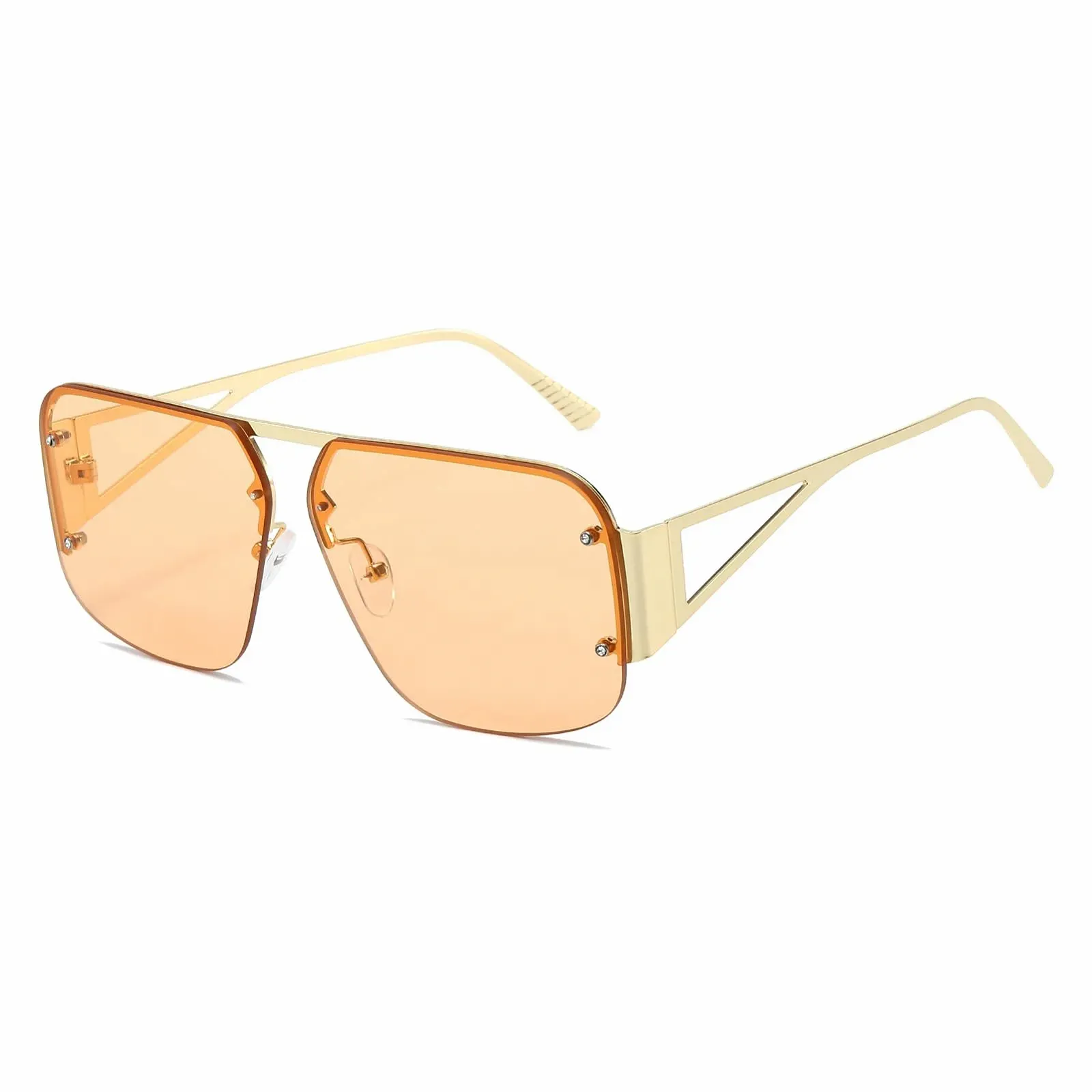 Авиаторы YUELUQU Ретро Очки Мужские Женские Металлическая Полурамка, фото №1