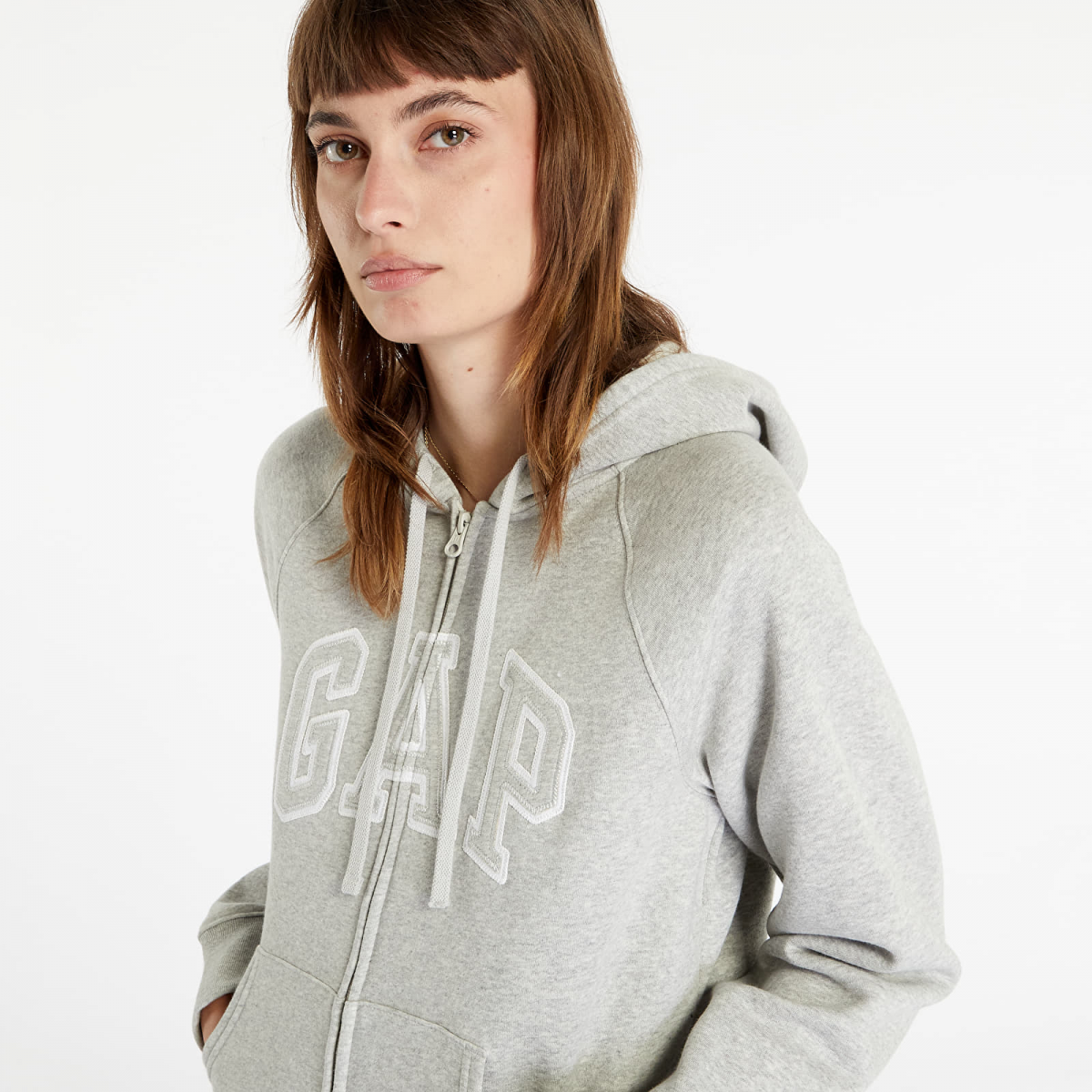 Світшот FULLZIP LOGO HOODIE 463503-03 GAP Сірий S, фото №3