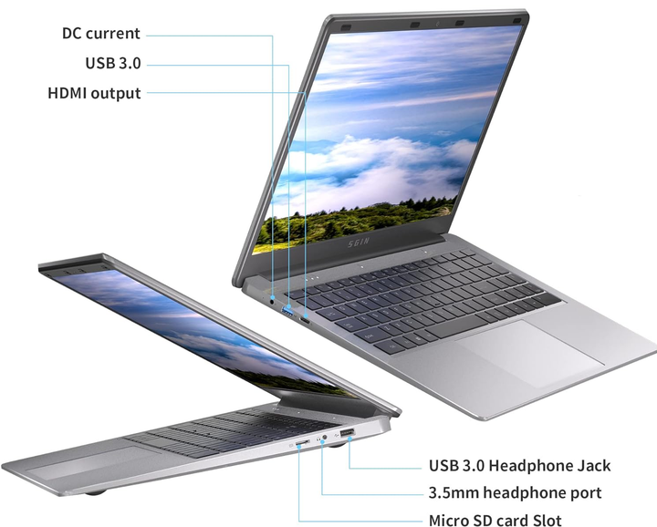 Ноутбук 15.6" SGIN M15 Intel Celeron N4020 RAM 4GB SSD 128GB Windwos 11 (UKR), фото №5 Ноутбук 15.6" SGIN M15 Intel Celeron N4020 RAM 4GB SSD 128GB Windwos 11 (UKR), фото №5